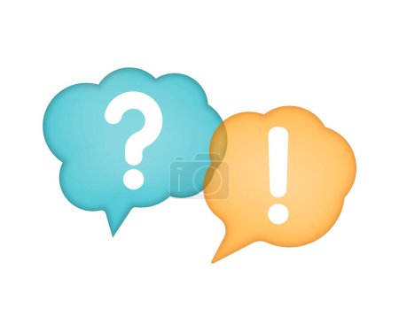 Illustration for Question mark. Answer sign. Speech bubble. FAQ sign. Vector illustration Eps 10 - Royalty Free Image