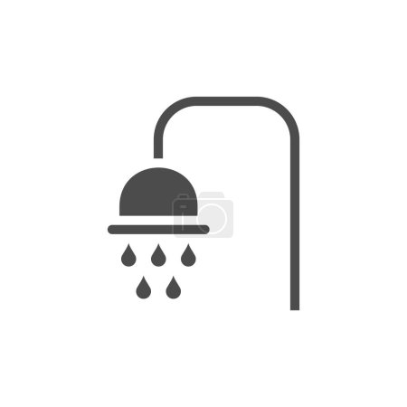 Illustration for Shower icon isolated on white background. Vector illustration. Eps 10. - Royalty Free Image