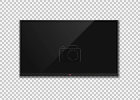 Illustration for 4k tv screen. Device screen mockup. LCD or LED tv screen. Vector illustration. Eps 10. - Royalty Free Image