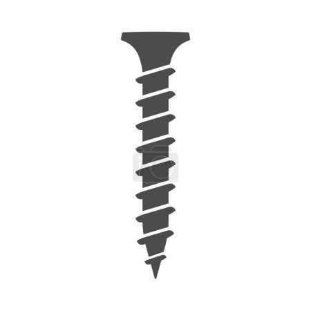 Téléchargez les illustrations : Screw icon. Simple illustration of screw symbol. Vector illustration. Eps 10. - en licence libre de droit