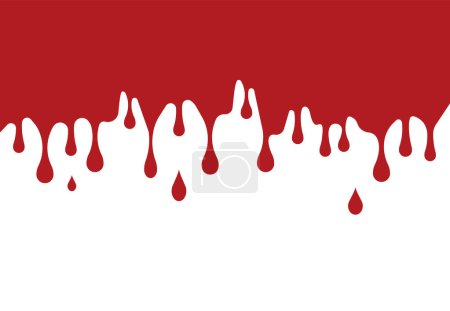 Illustration for Red paint dripping.Dripping blood background. Vector illustration. Eps 10. - Royalty Free Image
