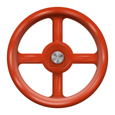 Téléchargez les illustrations : Open red gate valve. Vector illustration. Eps 10. - en licence libre de droit