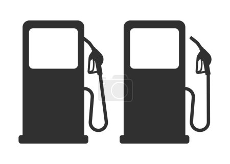 Téléchargez les illustrations : Gas station pump with fuel nozzle of petrol pump. Vector illustration. Eps 10. - en licence libre de droit