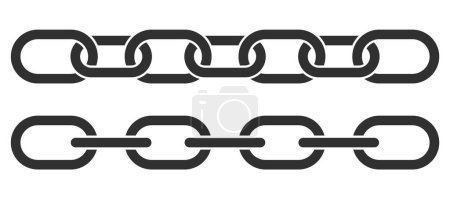 Illustration for Connection concept. Chain solid icon. Vector illustration. Eps 10. - Royalty Free Image