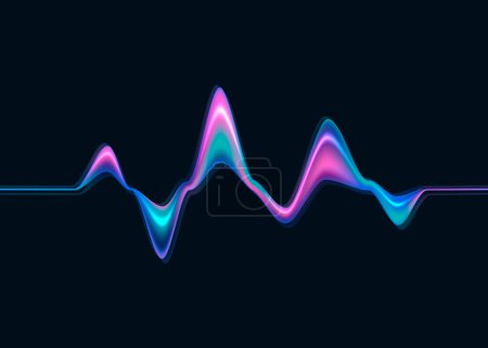 Ilustración de Speaking sound wave. Abstract motion sound waves. Vector illustration. Eps 10. - Imagen libre de derechos