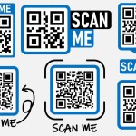 QR code scan for smartphone. Qr code frame. Template scan me Qr code for smartphone. Vector illustration. Eps 10.