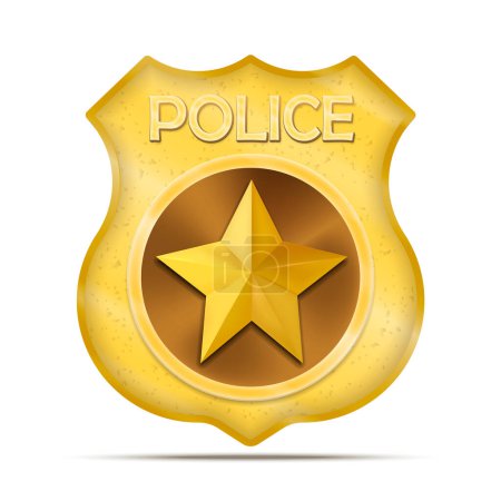 Téléchargez les illustrations : Police badge. Vector illustration. Eps 10. - en licence libre de droit