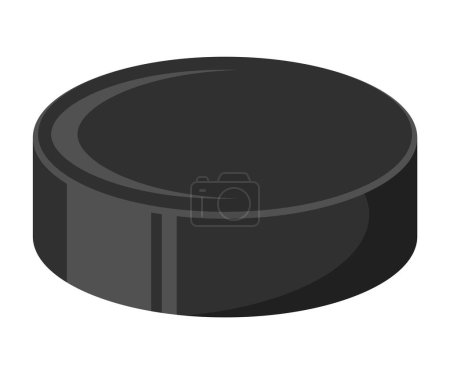 Icono plano del disco de hockey. Ilustración vectorial. Eps 10.