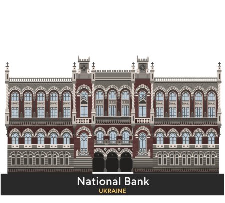 Nationalbank der Ukraine. Vektorillustration