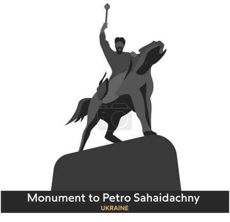 Téléchargez les illustrations : Monument de Petro Konashevych-Sahaidachny - en licence libre de droit