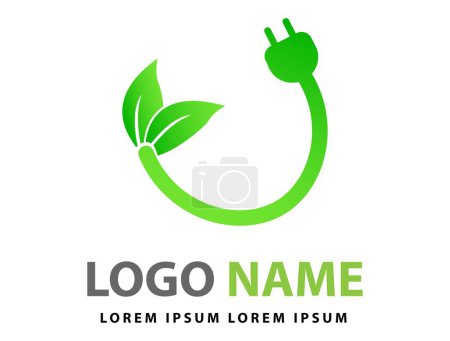 Téléchargez les illustrations : Logo énergie naturelle, logo nature - en licence libre de droit
