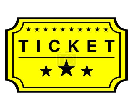 Illustration for Web Tickets for events or program access. ticket design - Royalty Free Image