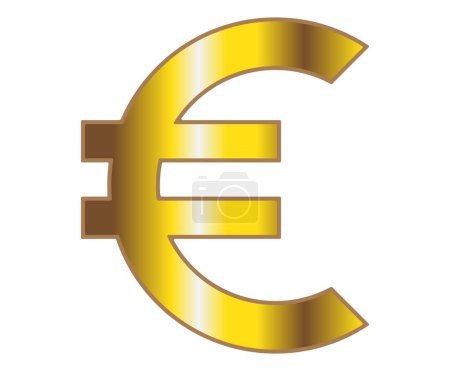 vecteur or euro monnaie logo