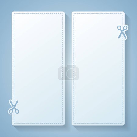 Illustration for Blank white advertising coupon. Vector eps 10. - Royalty Free Image