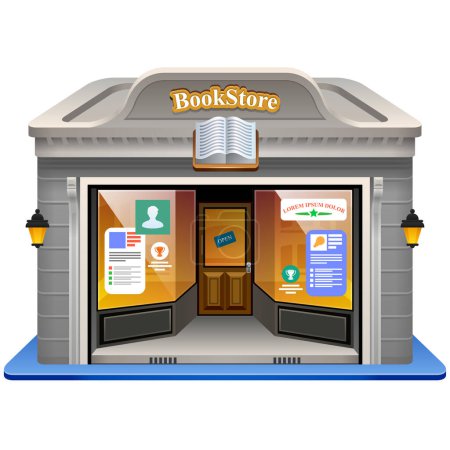 Illustration for Bookstore. Vector illustration. Eps 10. - Royalty Free Image