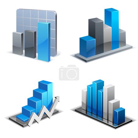 Illustration for Charts and Graphs Collection. Business statistics - Royalty Free Image