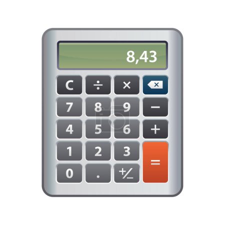 Illustration for Vector illustration of calculator icon - Royalty Free Image
