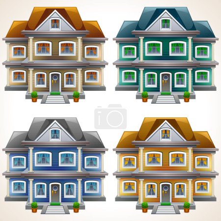 Illustration for Vector illustration of house icons - Royalty Free Image