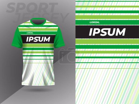Illustration for Green abstract tshirt sports jersey design for football soccer racing gaming motocross cycling running - Royalty Free Image