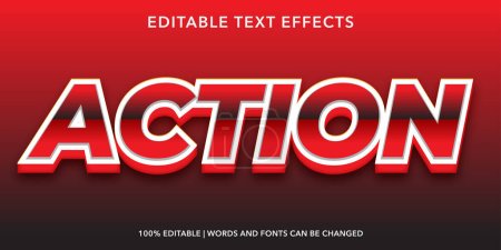 Ilustración de 3d editable text effect - Imagen libre de derechos