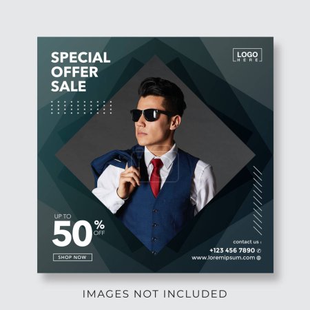 Photo for Fashion banner for social media post template - Royalty Free Image