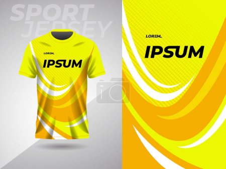 Illustration for Abstract sports yellow jersey football soccer racing gaming motocross cycling running - Royalty Free Image