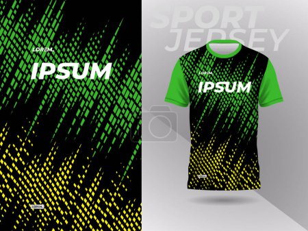 Photo for Green yellow shirt sport jersey mockup template design for soccer, football, racing, gaming, motocross, cycling, and running - Royalty Free Image