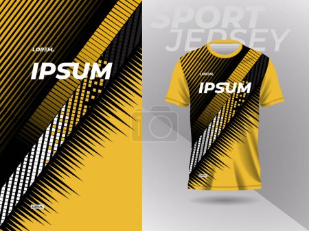 Photo for Yellow black shirt sport jersey mockup template design for soccer, football, racing, gaming, motocross, cycling, and running - Royalty Free Image