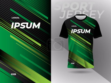 Photo for Green abstract tshirt sports jersey design for football soccer racing gaming motocross cycling running - Royalty Free Image