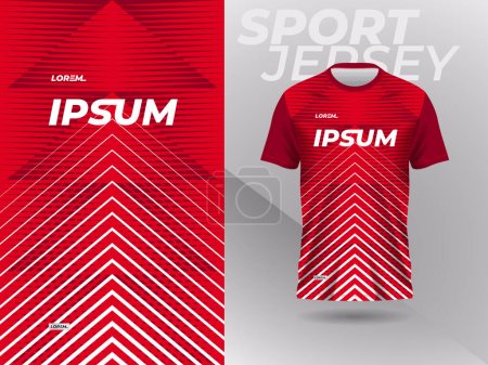Photo for Red abstract shirt sports jersey design for football soccer racing gaming cycling running - Royalty Free Image