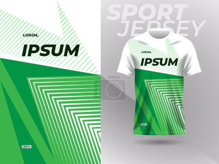 Photo for Green sport jersey mockup design template for sportswear - Royalty Free Image