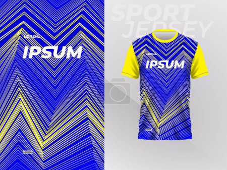 Photo for Blue yellow shirt mockup design template for sport jersey - Royalty Free Image