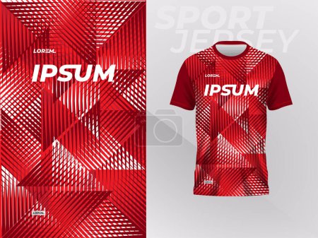 Photo for Red jersey sport mockup template for soccer, football, racing, gaming, motocross, cycling, and running - Royalty Free Image