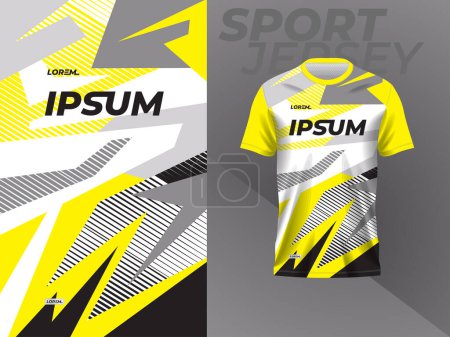 Photo for Black and yellow jersey mockup template design for sport uniform - Royalty Free Image