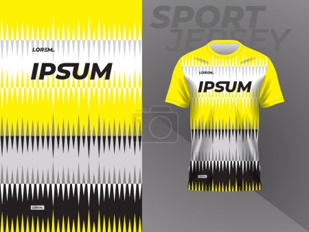 Photo for Black and yellow jersey mockup template design for sport uniform - Royalty Free Image