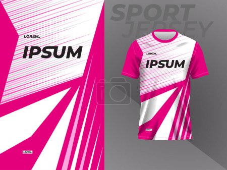 Photo for Pink sport jersey mockup template design for football, racing, gaming, motocross, cycling, running - Royalty Free Image