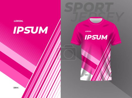 Ilustración de Diseño de plantilla de maqueta de jersey deportivo rosa para fútbol, carreras, juegos, motocross, ciclismo, carreras - Imagen libre de derechos