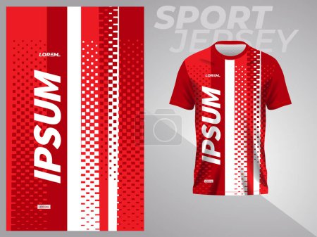 Photo for Abstract red shirt sports jersey design for football soccer racing gaming cycling running - Royalty Free Image