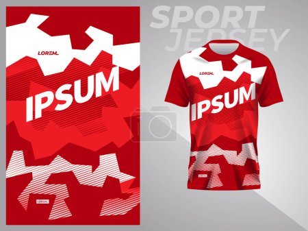 Photo for Abstract red shirt sports jersey design for football soccer racing gaming cycling running - Royalty Free Image