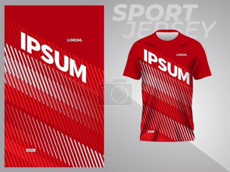 Illustration for Abstract red shirt sports jersey design for football soccer racing gaming cycling running - Royalty Free Image
