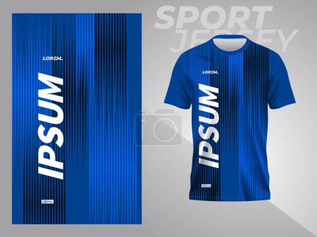 Photo for Abstract blue sports jersey for football soccer racing gaming motocross running - Royalty Free Image