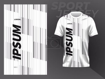 Illustration for White jersey mockup template design for sport uniform - Royalty Free Image
