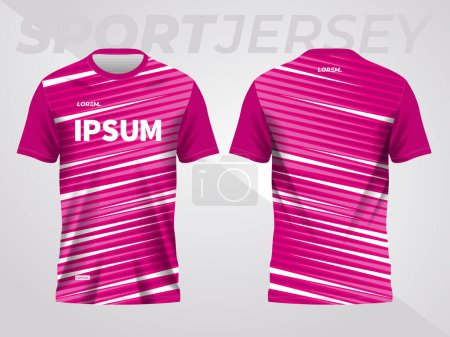 Photo for Pink abstract sports jersey football soccer racing gaming motocross cycling running. front and back view - Royalty Free Image