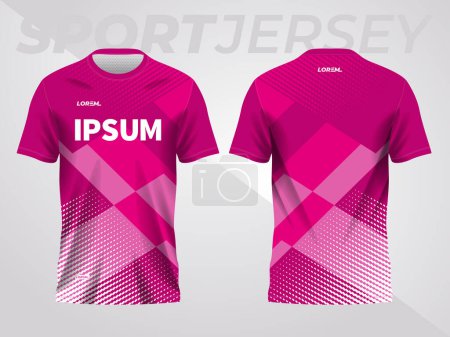 Photo for Pink abstract sports jersey football soccer racing gaming motocross cycling running. front and back view - Royalty Free Image