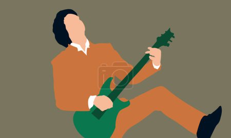 Photo for Argentinian guitarist. Minimimalist design - Royalty Free Image