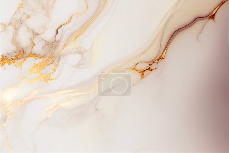 Fond motif texture marbre doré beige. Art fluide abstrait de luxe. Pastel poussiéreux, marbre neutre et doré.