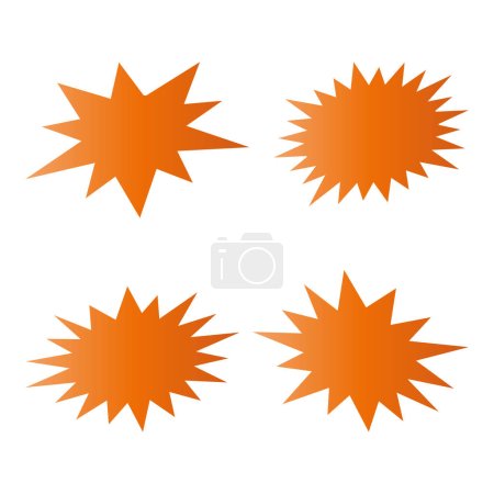 Illustration for Bursting speech star set, vector illustration - Royalty Free Image