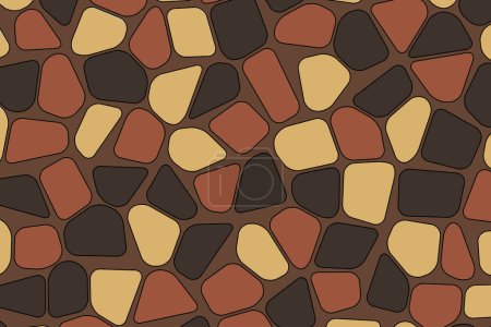 Brown stone wall texture. Vector illustration