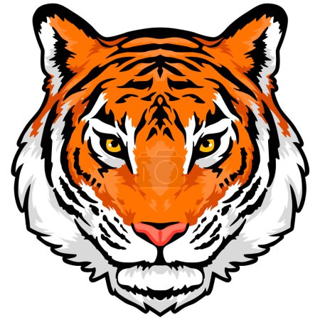 Illustration for Illustration, face of tiger - Royalty Free Image
