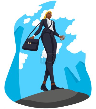 Illustration for Businesswoman in the office - Royalty Free Image